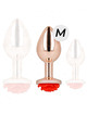 Plug Anal Kink Rose Gold com Rosa Vermelha M