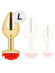 Kink - plug anal dorado rosa roja talla l