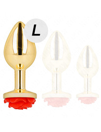kink - plug anal gold rose red size l