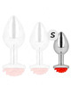 Plug Anal Kink Prateado com Rosa Vermelha S
