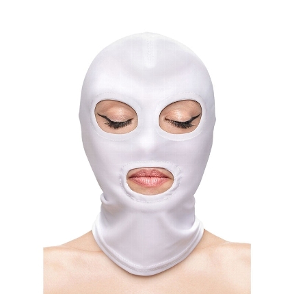 ns novelties - fetish fashion pasamontaÑas aperutra de ojos y boca nylon blanco