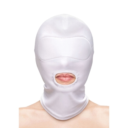 ns novelties - fetish fashion pasamontaÑas apertura de boca nylon blanco