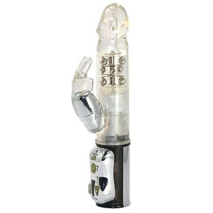Vibrador Rabbit Platinum Rampant Transparente 25 cm,210039