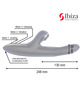 ibiza - vibrador hi-tech rabitt por ondas clitoriales y doble clamping negro doble clamping negro