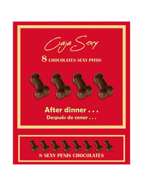diablo picante - box of 8 penis-shaped chocolates