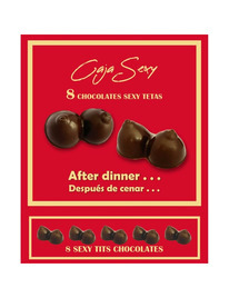 diablo picante - caja 8 chocolatinas forma de pechos