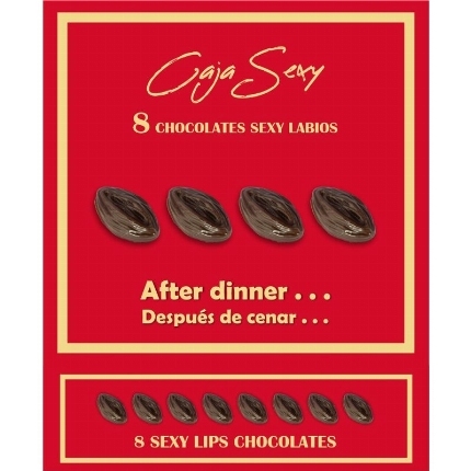 diablo picante - caja 8 chocolatinas forma vagina