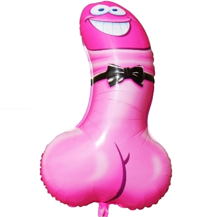 diablo picante - globo de fiesta forma pene rosa