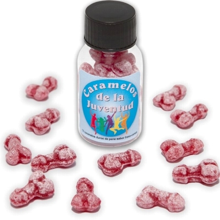 diablo picante - 12 youth candies penis shape strawberry/cherry