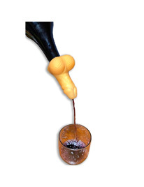 diablo picante - golden penis wine decanter
