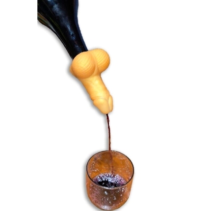 diablo picante - golden penis wine decanter