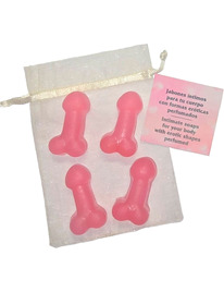 4x Mini Sabonete Perfumado Diablo Picante Pénis Rosa