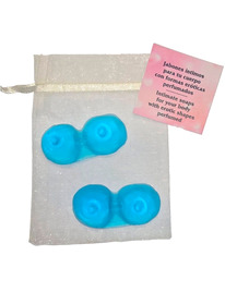 diablo picante - 2 breasts shaped perfumed soaps blue
