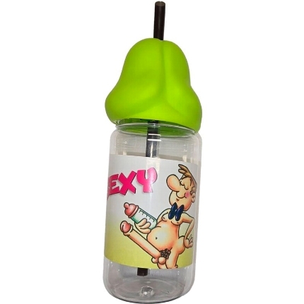 diablo picante - penis shaped 360 ml baby bottle green