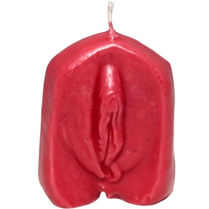 diablo picante - vagina shaped candle red