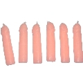 diablo picante - 6 flesh penis shaped candles