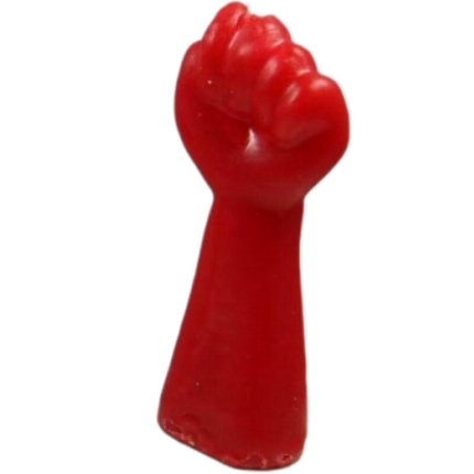 diablo picante - vela forma puÑo rojo