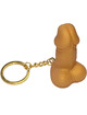 Diablo picante - llavero forma pene dorado
