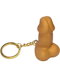 diablo picante - llavero forma pene dorado