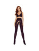 Passion - tiopen 025 medias crotchless negro 1/2 40 den