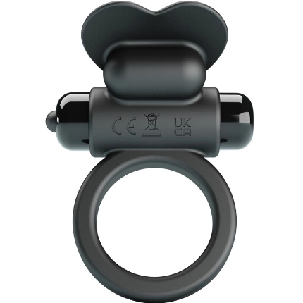 Cockring Pretty Love Duplo Rabbit com Vibração Preto