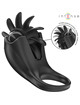 intense - mabel anillo vibrador 10 vibraciones con estimulador de clÍtoris negro