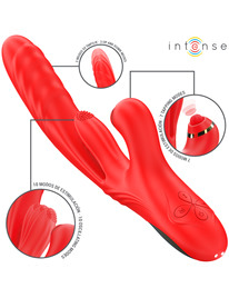 intense - rosalia vibrador multifunciÓn 3 en 1 rojo
