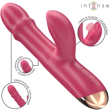 intense - chloe multifunction vibrator 3 in 1 red