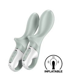 satisfyer - air pump booty 3 inflatable anal vibrator greygreen