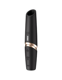 satisfyer - perfect kiss wave clitoris stimulator black / gold