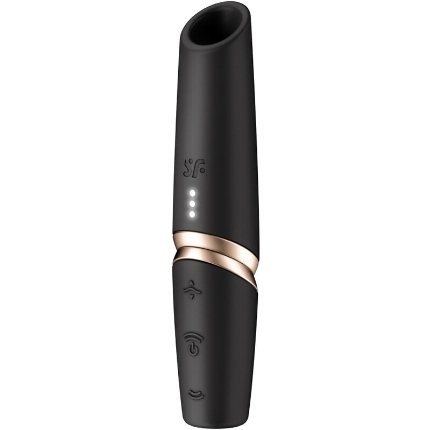 satisfyer - perfect kiss estimulador clÍtoris por ondas negro / dorado