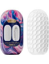 pretty love - coquettish balls masturbador masculino silicona blanco