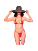 chilirose - cr 4840 micro bikini red s/m