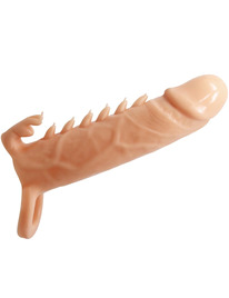 pretty love - emmit penis sleeve + clitoris stimulator flesh