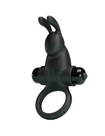 Cockring Pretty Love Rabbit com Vibração Preto
