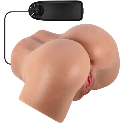 crazy bull - hailey trasero vibrador con vagina y ano realÍstico mulato control remoto