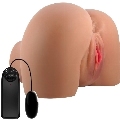 crazy bull - mila trasero vibrador con vagina y ano realÍstico natural control remoto