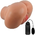 crazy bull - luna vibrator butt with realistic vagina and anus flesh control remoto