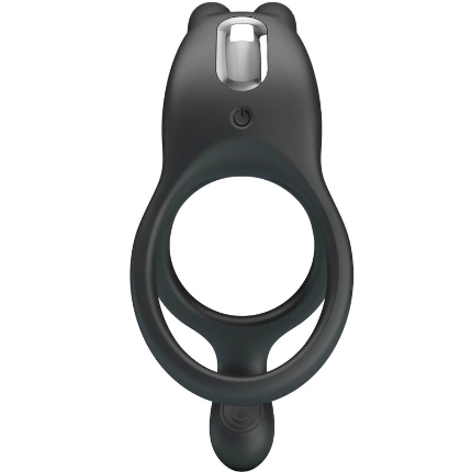 pretty love - seth doble anillo vibrador rabbit 7 vibraciones negro