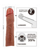 pretty love - derek penis sleeve with 7.6 cm extension mulatto