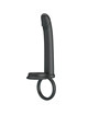 Cockring Pretty Love Dillion 2 com Dildo para Dupla Penetração Preto