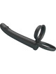 Cockring Pretty Love Dillion 2 com Dildo para Dupla Penetração Preto