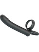 Cockring Pretty Love Dillion 2 com Dildo para Dupla Penetração Preto