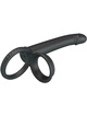 Cockring Pretty Love Dillion 2 com Dildo para Dupla Penetração Preto