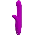 pretty love - angelique multifunction vibrator + clitoris stimulator purple