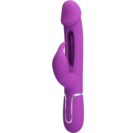 pretty love - kampas 3 in 1 multifunction rabbit vibrator purple