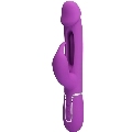pretty love - kampas 3 in 1 multifunction rabbit vibrator purple