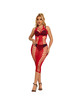 subblime - 952327 long red fishnet dress one size