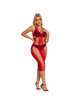 subblime - 952327 long red fishnet dress one size