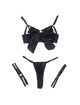 subblime - 955199 set sujetador con lazo negro ajustable s/m
